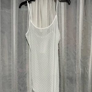 Semi Sheer White Dress